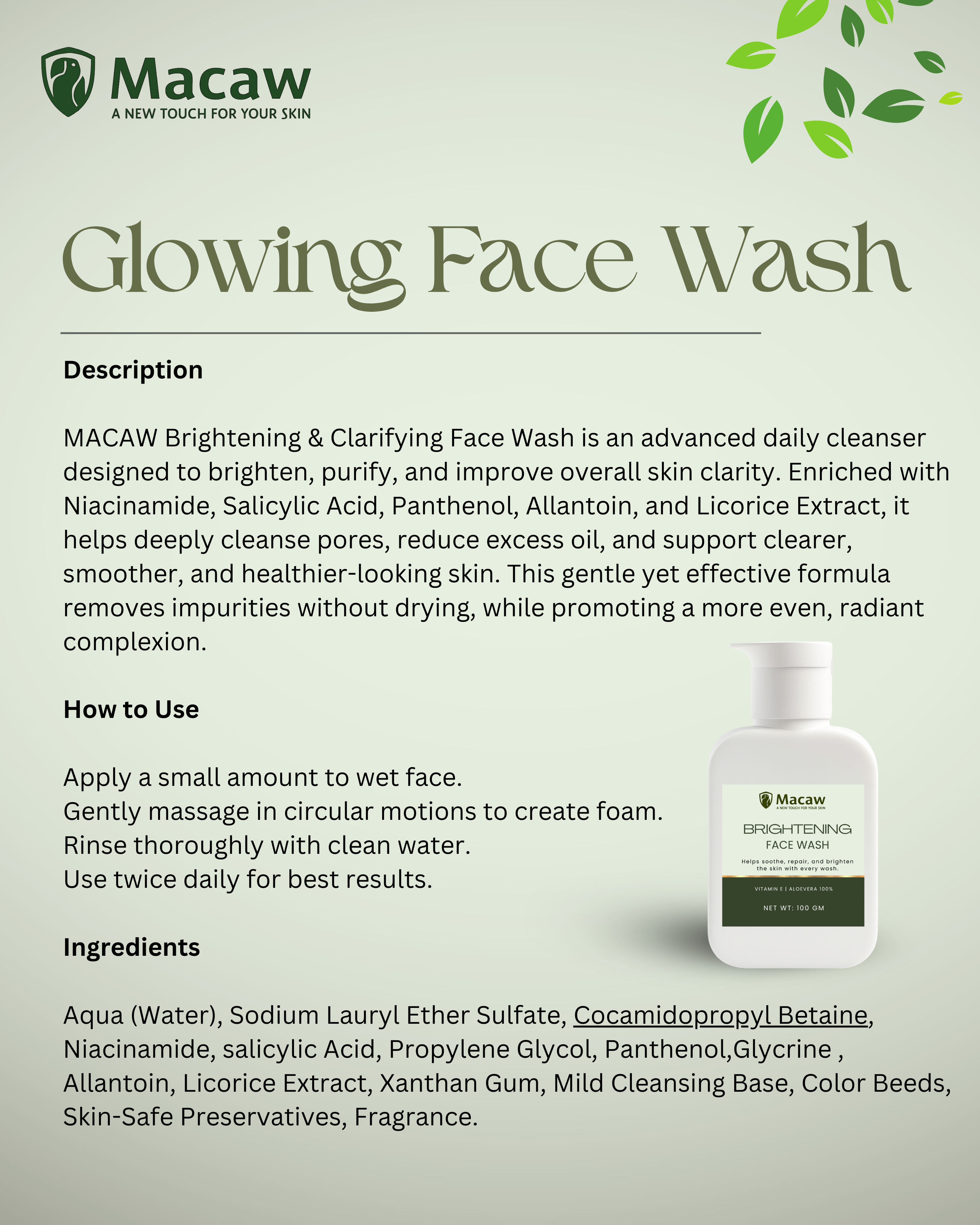 Skin Brightening Face Wash