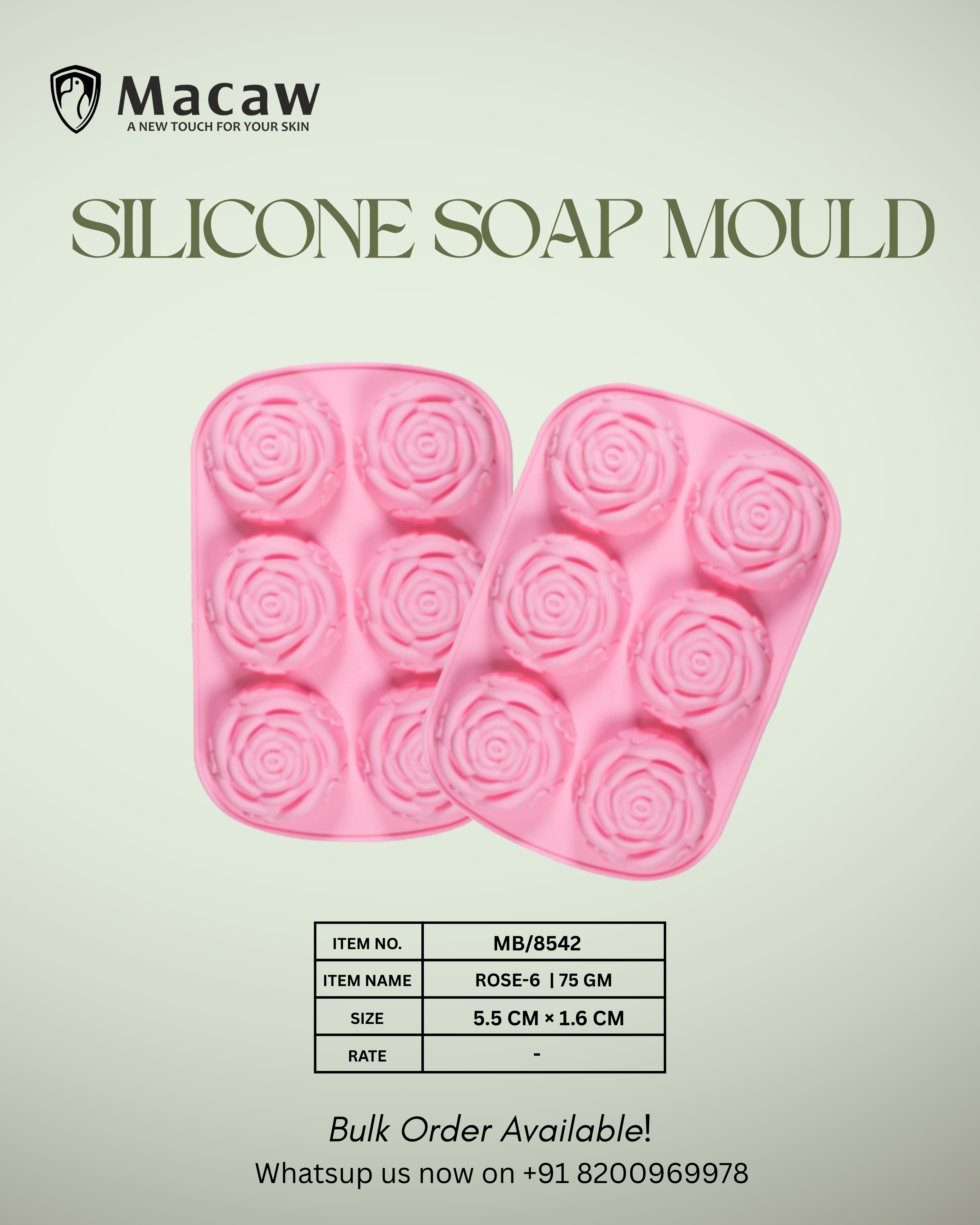 Rose Shape Soap Mould