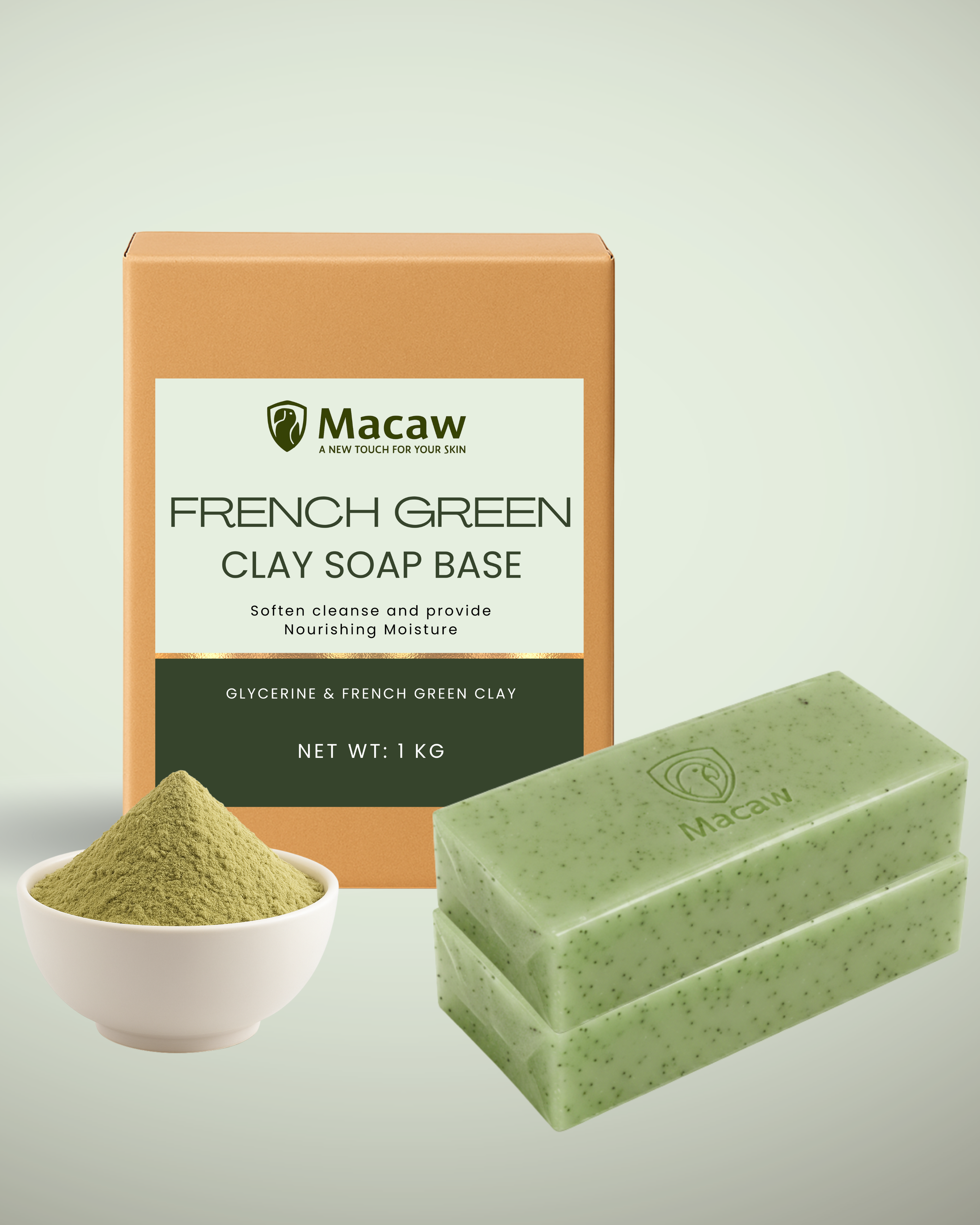 French Green Clay Soap Base