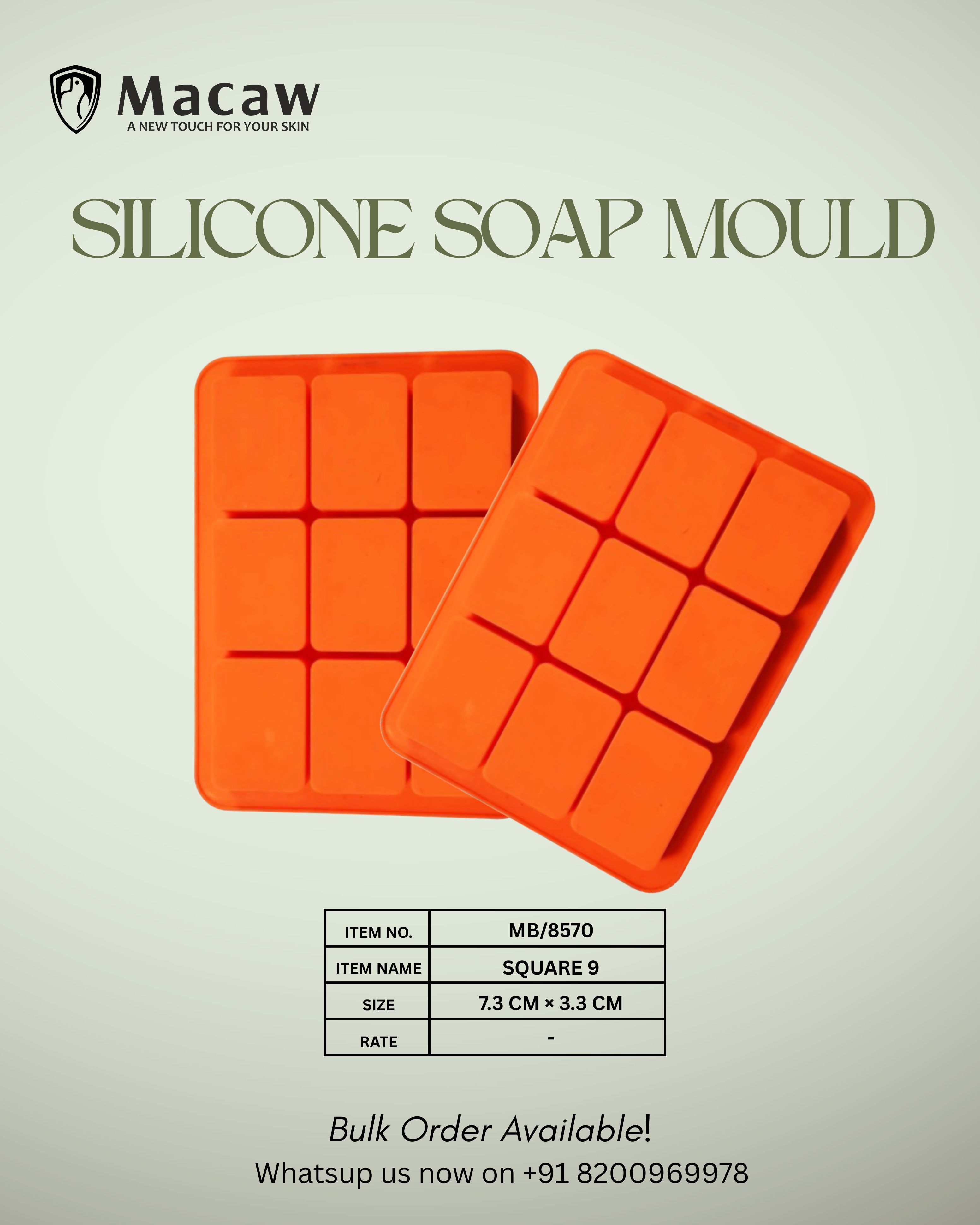 Soap Mould Square 9
